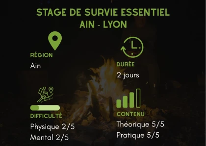 Stage de survie essentiel 2 jours Ain - Lyon - app.name