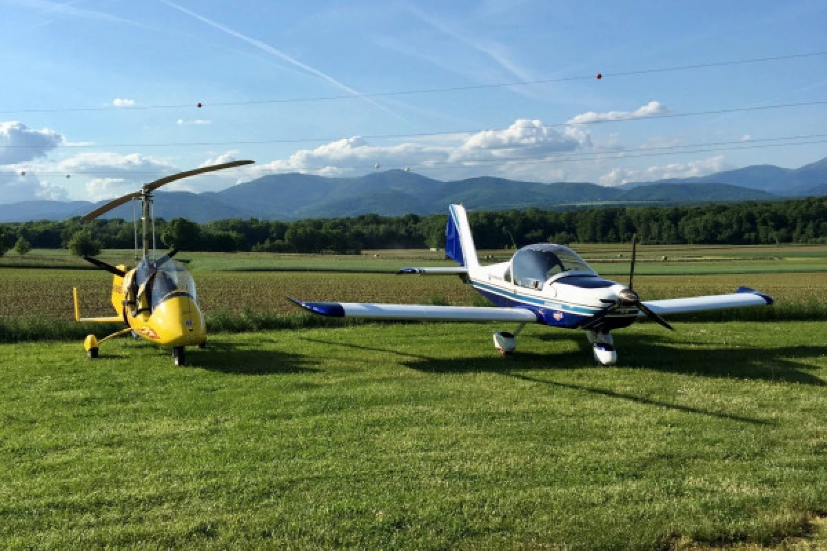 First flight in a multi-axis and autogyro microlight - Bonjour Fun