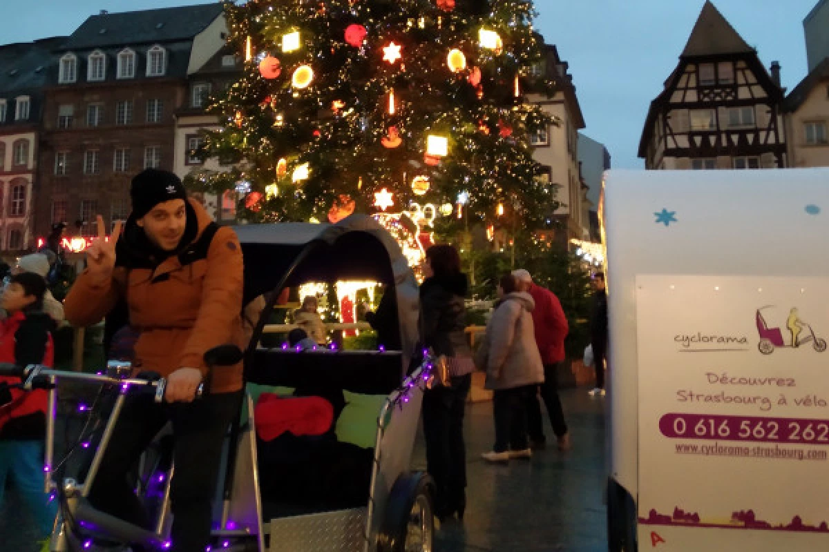 Christmas lights tour by pedicab - Bonjour Fun