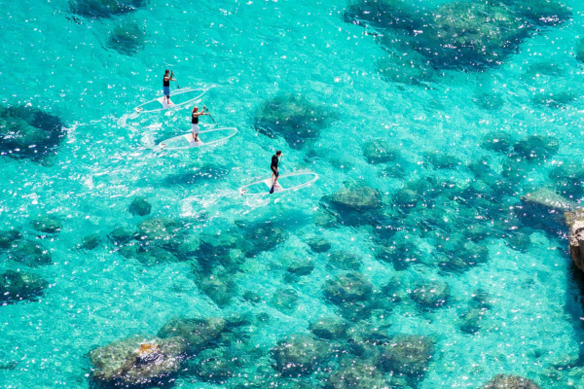 Transparent stand up paddle rental - Bonjour Fun