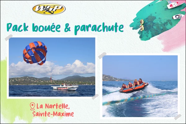 Package : parasailing & towed buoy ride for 2 people - Bonjour Fun