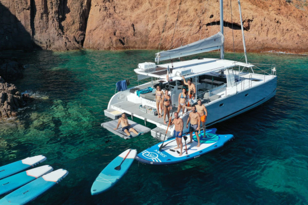 PRIVATE Catamaran trip - full day + nautical activities - Bonjour Fun